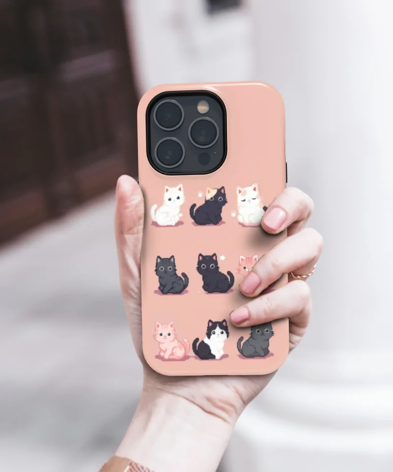 Pixel Cat Phone Case